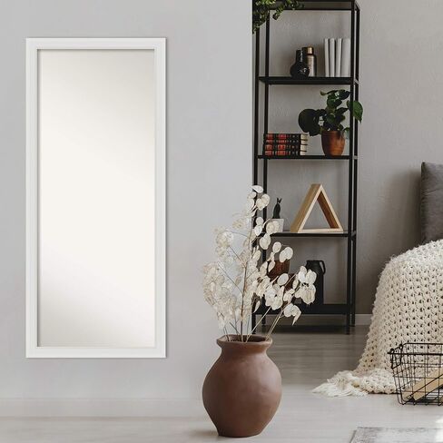 Amanti Art Wall Mirror Full Length Mirror (64.5 x 28.5 in.) Full Body Mirror, Mosaic White Floor Mirror Full Length Mirror for Bedroom or Living Room Decor, White Mirror, Casual Mirror from WI, USA in Saudi Arabia