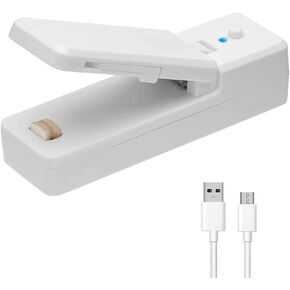 اداة اغلاق اكياس صغيرة محمولة قابلة لاعادة الشحن بتفريغ الهواء، 2 في 1، اداة اغلاق حرارية محمولة 2 في 1 للاكياس البلاستيكية وتخزين الطعام الطازج، البطارية متضمنة in Kuwait