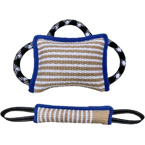 Dog Bite Training Set - Dog Bite Pillow Tug Toy, Dog Training Stick, Professional Training Equipment for K9, IPO, Schutzhund & Puppy Training (Blue) in Kuwait