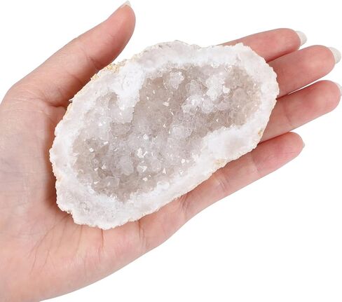 بلورات XIANNVXI وأحجار الشفاء الكوارتز الشفاف الجيود الطبيعي الخام الحقيقي الريكي مجموعة الطاقة الروحية الخام غير النظامية الأحجار الكريمة بلورات كبيرة لديكور مكتب المنزل والمكتب 50 جرام - 100 جرام in Kuwait