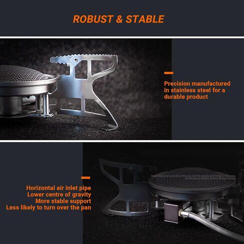Bulin التخييم موقد الغاز الموقد 6800W قابل للتعديل 3 الشعلات خفيفة يندبروف الظهر موقد المحمولة البروبان موقد مواقد التخييم للتخييم المشي لمسافات طويلة على ظهره في الهواء الطلق in Kuwait