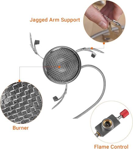 Bulin التخييم موقد الغاز الموقد 6800W قابل للتعديل 3 الشعلات خفيفة يندبروف الظهر موقد المحمولة البروبان موقد مواقد التخييم للتخييم المشي لمسافات طويلة على ظهره في الهواء الطلق in Kuwait