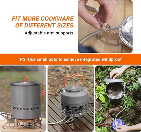 Bulin التخييم موقد الغاز الموقد 6800W قابل للتعديل 3 الشعلات خفيفة يندبروف الظهر موقد المحمولة البروبان موقد مواقد التخييم للتخييم المشي لمسافات طويلة على ظهره في الهواء الطلق in Kuwait