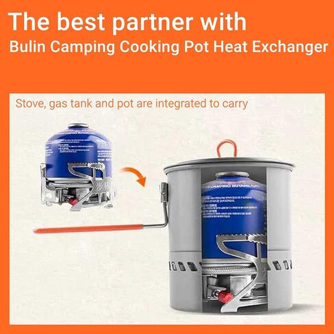 Bulin التخييم موقد الغاز الموقد 6800W قابل للتعديل 3 الشعلات خفيفة يندبروف الظهر موقد المحمولة البروبان موقد مواقد التخييم للتخييم المشي لمسافات طويلة على ظهره في الهواء الطلق in Kuwait