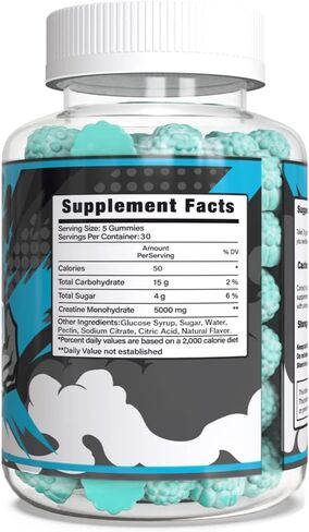 AzeilSupps كرياتين مونوهيدراتي يعزز القوة والقوة ونمو العضلات بجرعات صحيحة 5 جرام كرياتين مونوهيدرات لكل وجبة in Kuwait