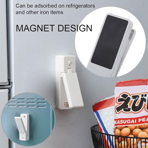 اداة اغلاق اكياس صغيرة محمولة قابلة لاعادة الشحن بتفريغ الهواء، 2 في 1، اداة اغلاق حرارية محمولة 2 في 1 للاكياس البلاستيكية وتخزين الطعام الطازج، البطارية متضمنة in Kuwait