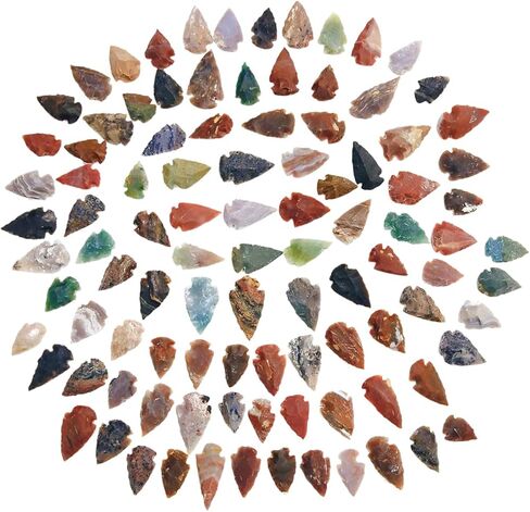 المغرب 100 نقطة 1 "-1.5" الصوان Arrowheads الرمح العقيق Arrowheads الحرف قلادة مجوهرات ذاتية الصنع in Kuwait