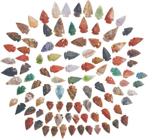 المغرب 100 نقطة 1 "-1.5" الصوان Arrowheads الرمح العقيق Arrowheads الحرف قلادة مجوهرات ذاتية الصنع in Kuwait