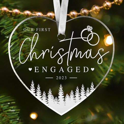 هدايا الخطوبة للازواج - زينة عيد الميلاد الاول لعام 2023 - هدايا جديدة للزوجين - زينة خطوبة للكريسماس 2023، زينة عيد الميلاد 2023 - زخرفة اكريليك in Kuwait