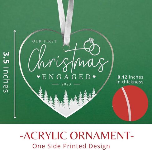 هدايا الخطوبة للازواج - زينة عيد الميلاد الاول لعام 2023 - هدايا جديدة للزوجين - زينة خطوبة للكريسماس 2023، زينة عيد الميلاد 2023 - زخرفة اكريليك in Kuwait