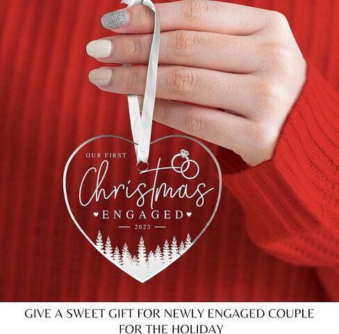 هدايا الخطوبة للازواج - زينة عيد الميلاد الاول لعام 2023 - هدايا جديدة للزوجين - زينة خطوبة للكريسماس 2023، زينة عيد الميلاد 2023 - زخرفة اكريليك in Kuwait