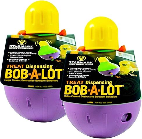 (2 Pack) StarMark Large Bob-A-Lot Interactive Dog Toys in Saudi Arabia