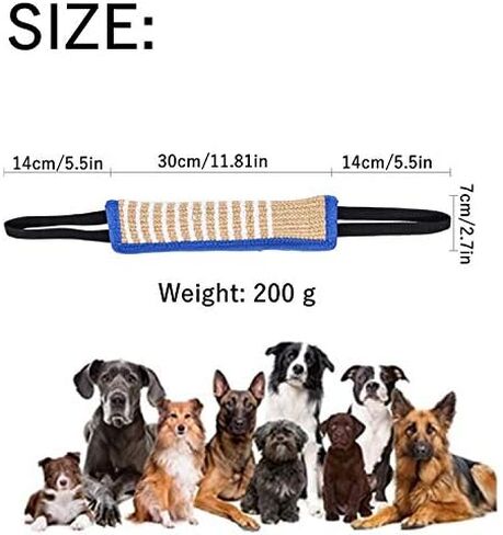 Dog Bite Training Set - Dog Bite Pillow Tug Toy, Dog Training Stick, Professional Training Equipment for K9, IPO, Schutzhund & Puppy Training (Blue) in Kuwait