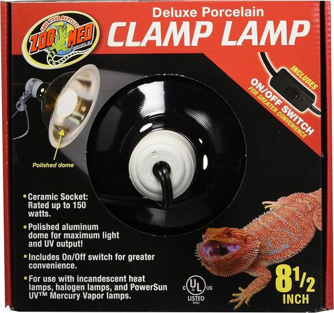 DLX Porcelain Clamp Lamp (Blk UL Listed) 8.5 in Saudi Arabia