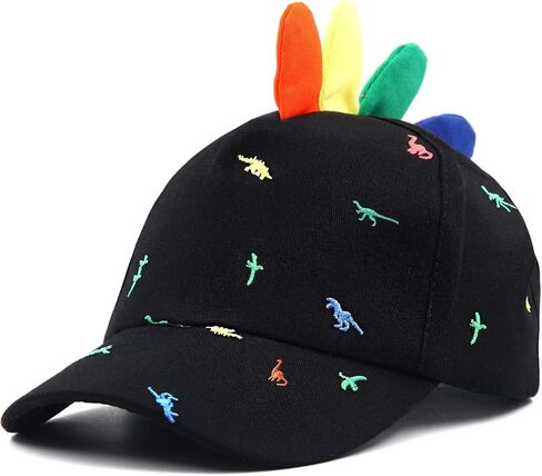 Duoyeree طفل قبعة بيسبول قبعة الطفل قبعة الشمس المطرزة نمط ديناصور صغير للأطفال بنين بنات سن 2t-4t 4-8 in Kuwait