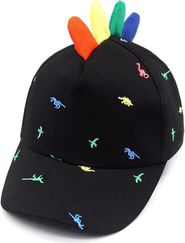 Duoyeree طفل قبعة بيسبول قبعة الطفل قبعة الشمس المطرزة نمط ديناصور صغير للأطفال بنين بنات سن 2t-4t 4-8 in Kuwait