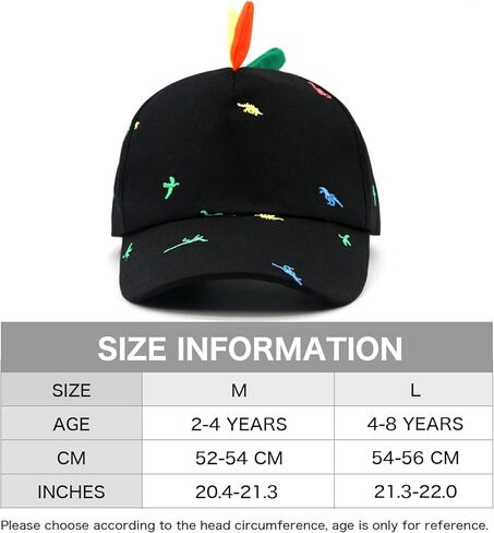 Duoyeree طفل قبعة بيسبول قبعة الطفل قبعة الشمس المطرزة نمط ديناصور صغير للأطفال بنين بنات سن 2t-4t 4-8 in Kuwait