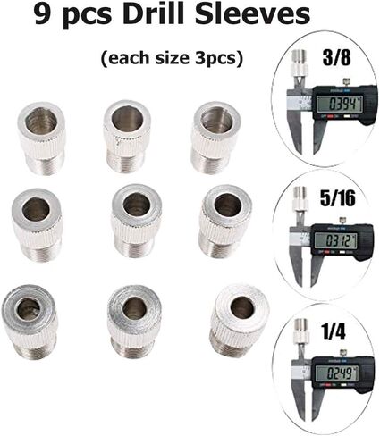 Self Centering Dowel Jig Kit, Wide Capacity Drill Guide Bushings Set Wood Doweling Jig Woodworking Joints Tools for Straight Holes in Saudi Arabia
