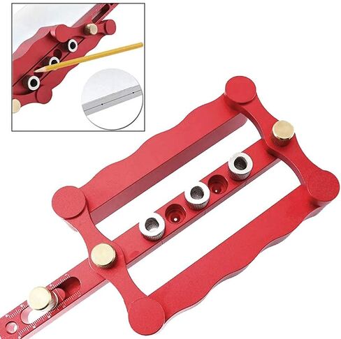 Self Centering Dowel Jig Kit, Wide Capacity Drill Guide Bushings Set Wood Doweling Jig Woodworking Joints Tools for Straight Holes in Saudi Arabia