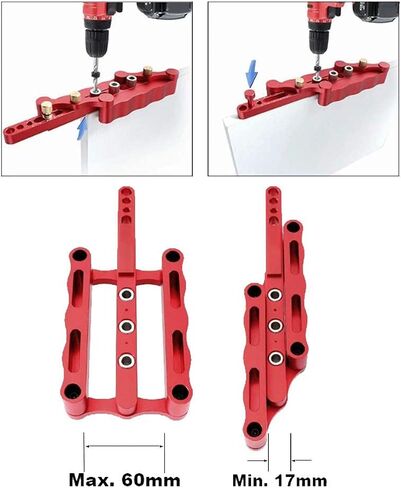 Self Centering Dowel Jig Kit, Wide Capacity Drill Guide Bushings Set Wood Doweling Jig Woodworking Joints Tools for Straight Holes in Saudi Arabia