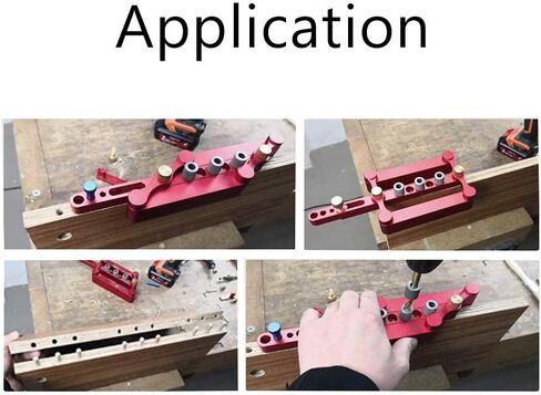 Self Centering Dowel Jig Kit, Wide Capacity Drill Guide Bushings Set Wood Doweling Jig Woodworking Joints Tools for Straight Holes in Saudi Arabia