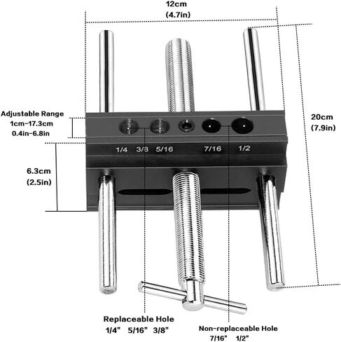 Self Centering Dowel Jig Kit, Wide Capacity Drill Guide Bushings Set Wood Doweling Jig Woodworking Joints Tools for Straight Holes in Saudi Arabia