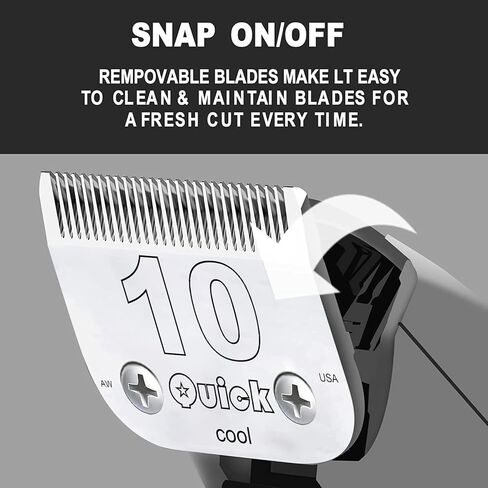 10 Blade Dog Grooming Compatible with Oster Clippers Carbon Infused Steel Detachable Ceramic Sharp Edge Also Compatible with Andis Dog Clippers in Kuwait