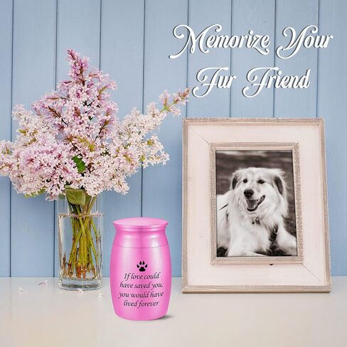 3 Inches Small Keepsake Urn for Pet Dog Ashes Aluminum Mini Cremation Urns for Dog Cat Memorial Ashes Urn for Sharing Fur Friend Ashes-If Love Could Have Saved You in Saudi Arabia
