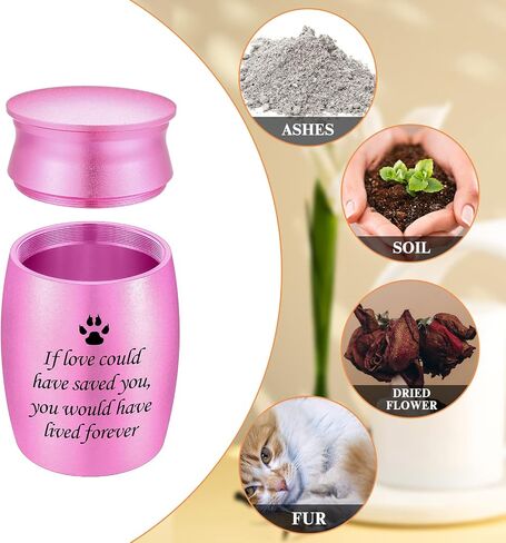 3 Inches Small Keepsake Urn for Pet Dog Ashes Aluminum Mini Cremation Urns for Dog Cat Memorial Ashes Urn for Sharing Fur Friend Ashes-If Love Could Have Saved You in Saudi Arabia