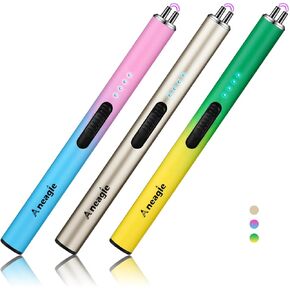 Electric Candle Lighter Upgraded USB Type C Rechargeable Candle Lighter Windproof Flameless Plasma and LED Battery Display Arc Safety Candle Lighter for Candle Grill Camping