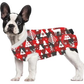 Dog Recovery Suit,Substitute E-Collar & Cone,Recovery Shirt for Female,Abdominal Wound,Pet After Surgery Wear,Prevent Licking Dog Bodysuit Christmas in Kuwait