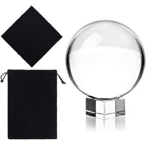 كرة كريستال شفافة بقطر 3 بوصة (80 مم) مع حامل كريستال K9 دعامة كريستال لفينج شوي ديفيشن لحفلات الزفاف والمكاتب in Kuwait