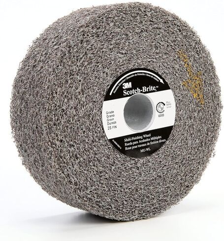 Scotch-Brite Multi-Finishing Wheel - 2S Medium Grit Silicon Carbide - Stainless Steel Finishing Wheel - Convolute Wheel - 6" x 2" x 1" in Saudi Arabia