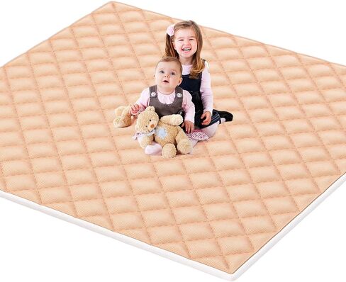 Omzer Baby Play Mat 50"×50" - Thick & Soft Crawling Mat Foldable Playmat for Babies and Toddlers Portable Waterproof Baby Mat Machine Washable Play Mats in Kuwait