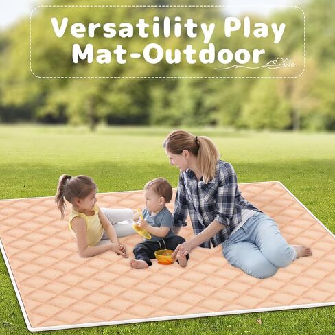 Omzer Baby Play Mat 50"×50" - Thick & Soft Crawling Mat Foldable Playmat for Babies and Toddlers Portable Waterproof Baby Mat Machine Washable Play Mats in Kuwait