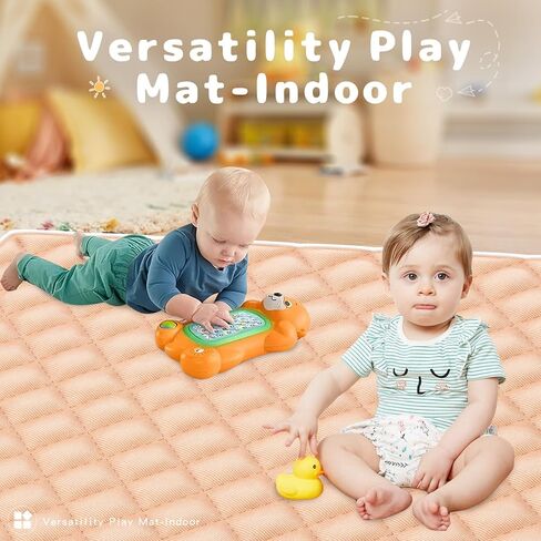 Omzer Baby Play Mat 50"×50" - Thick & Soft Crawling Mat Foldable Playmat for Babies and Toddlers Portable Waterproof Baby Mat Machine Washable Play Mats in Kuwait