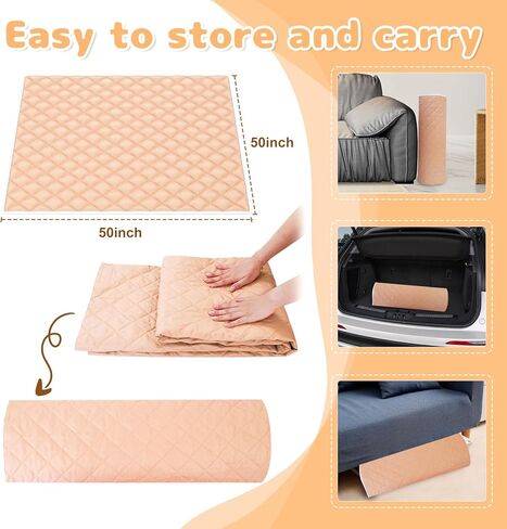 Omzer Baby Play Mat 50"×50" - Thick & Soft Crawling Mat Foldable Playmat for Babies and Toddlers Portable Waterproof Baby Mat Machine Washable Play Mats in Kuwait