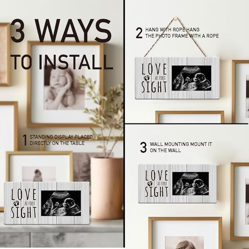 إطارات صور IAXIC، إطار صور، هدايا الحمل للأمهات لأول مرة، هدية بالموجات فوق الصوتية لإعلانات الحمل، هدايا الآباء الجدد، إطار تذكار لتوقع الآباء والأجداد in Kuwait