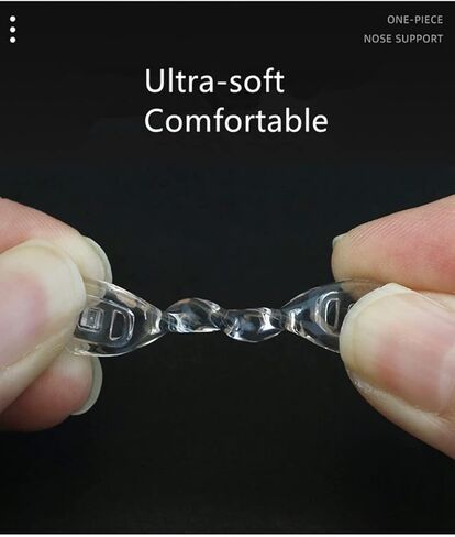 وسادات أنف للنظارات من NLQHOPTS، 5 أزواج من وسادات جسر الأنف المصنوعة من السيليكون الناعم، برغي مضاد للانزلاق في حزام جسر الأنف، وسادات أنف على شكل حرف U لجسر السرج مع براغي ومفك براغي صغير (كبير) in Kuwait