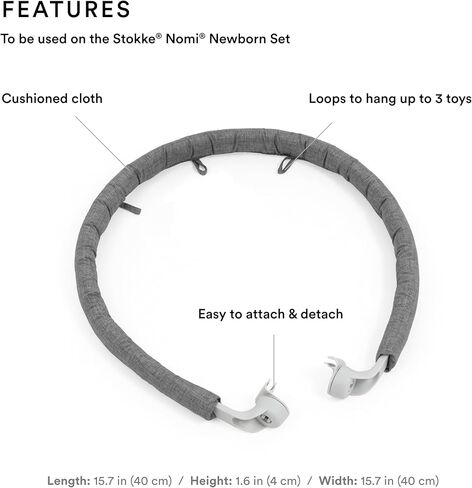 Nomi Play - Includes Loops to Hang Up to Three Toys - Easily Clicks onto The Newborn Set - for Ages 0-6 Months in Kuwait