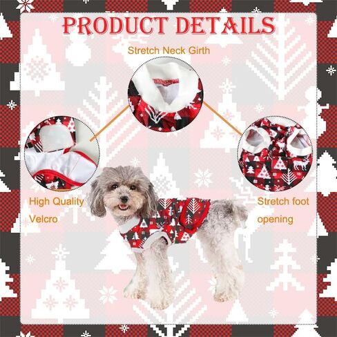 Dog Recovery Suit,Substitute E-Collar & Cone,Recovery Shirt for Female,Abdominal Wound,Pet After Surgery Wear,Prevent Licking Dog Bodysuit Christmas in Kuwait