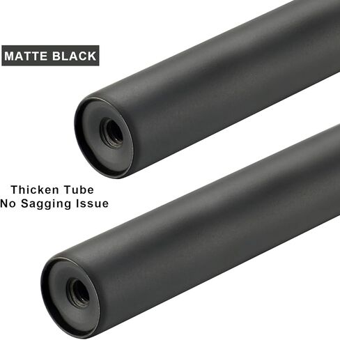 Industrial Curtain Rods, Iron Curtain Rods for Windows 28 to 48, 3/4 Inch Curtain Rods Cage Finials, Black Curtain Rods, Outdoor Farmhouse Curtain Rod Room Divider, 28-48" Matte Black 2 Pack in Kuwait