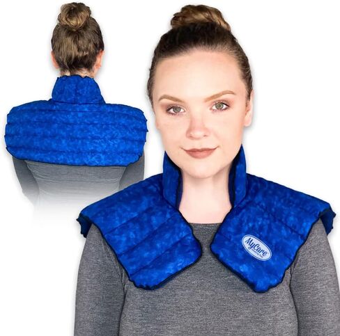 MyCare Heating Pad | Microwavable Large Neck and Shoulder Wrap for Instant Pain Relief - Weighted for Deep Moist Heat Pack for Stiffness, Arthritis, Bursitis, and Relaxation - Safe Natural Home Remedy in Kuwait