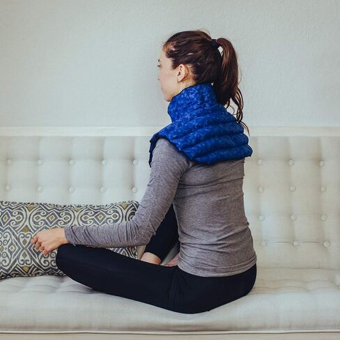 MyCare Heating Pad | Microwavable Large Neck and Shoulder Wrap for Instant Pain Relief - Weighted for Deep Moist Heat Pack for Stiffness, Arthritis, Bursitis, and Relaxation - Safe Natural Home Remedy in Kuwait