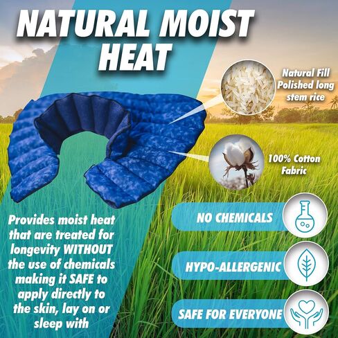 MyCare Heating Pad | Microwavable Large Neck and Shoulder Wrap for Instant Pain Relief - Weighted for Deep Moist Heat Pack for Stiffness, Arthritis, Bursitis, and Relaxation - Safe Natural Home Remedy in Kuwait