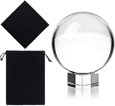 كرة كريستال شفافة بقطر 3 بوصة (80 مم) مع حامل كريستال K9 دعامة كريستال لفينج شوي ديفيشن لحفلات الزفاف والمكاتب in Kuwait