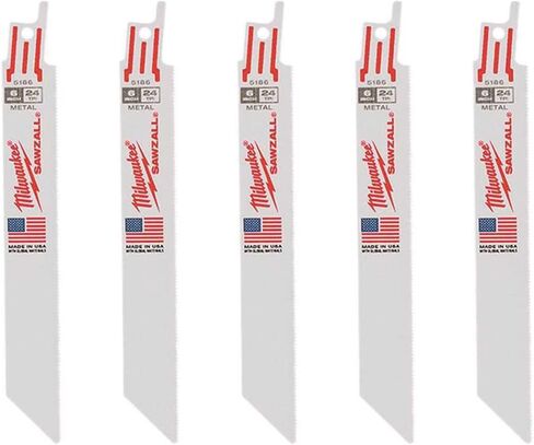 Milwaukee 6" 24 Tpi Sawzall Blade (5 Pack) in Saudi Arabia