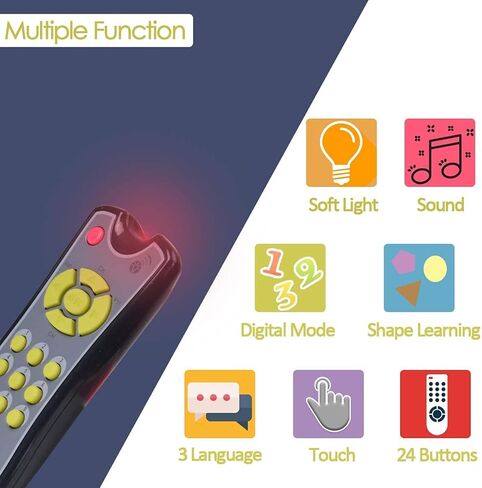 Liberty Imports 2 Pack My First TV Remote Control and Mobile Smartphone Kids Musical Toy Bundle Set - Realistic Music Learning Remote Phone Pretend Playset with Lights and Sounds in Saudi Arabia