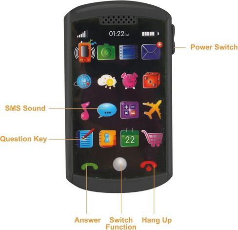 Liberty Imports 2 Pack My First TV Remote Control and Mobile Smartphone Kids Musical Toy Bundle Set - Realistic Music Learning Remote Phone Pretend Playset with Lights and Sounds in Saudi Arabia
