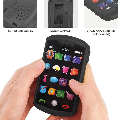 Liberty Imports 2 Pack My First TV Remote Control and Mobile Smartphone Kids Musical Toy Bundle Set - Realistic Music Learning Remote Phone Pretend Playset with Lights and Sounds in Saudi Arabia